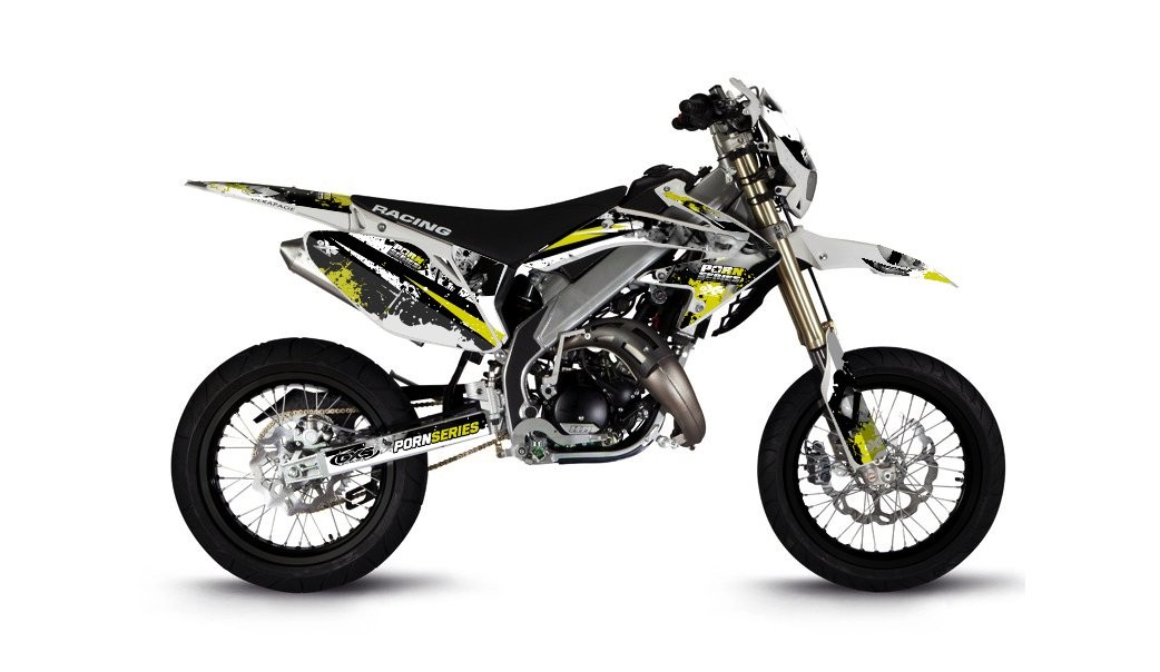 Kit déco HM 50cc 2007-2012 Pornseries V2 Jaune HM HONDA VENT
