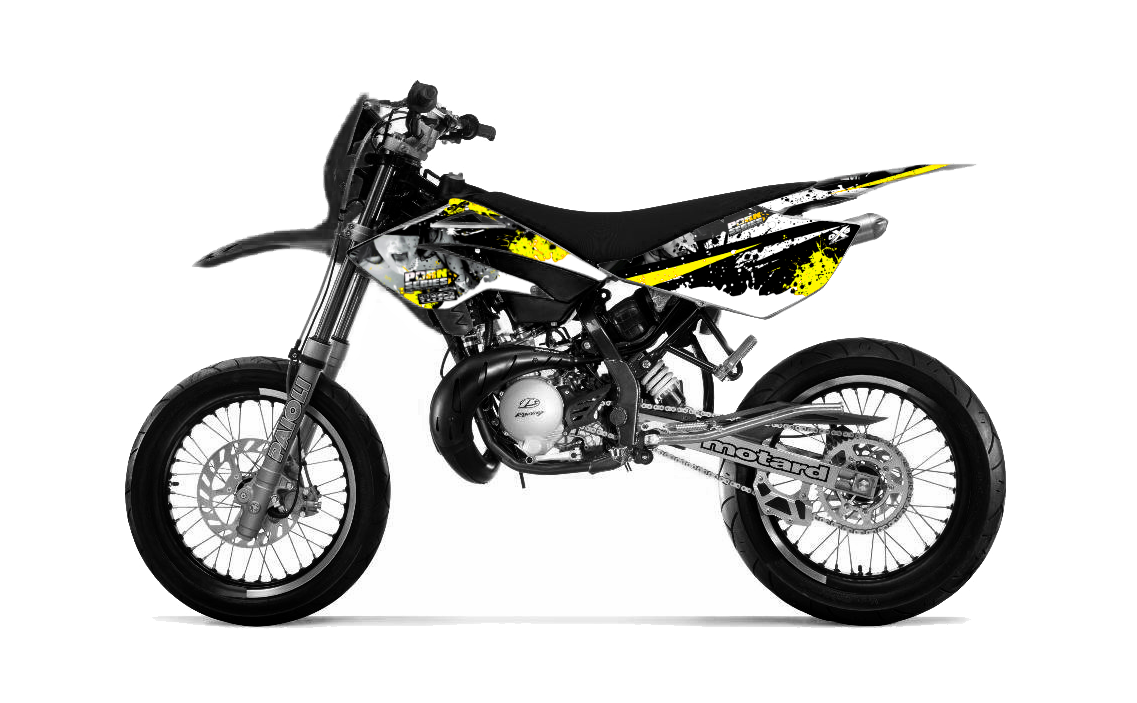 Kit déco beta RR 50-125 2006-2010 Pornseries V2 Jaune BETA