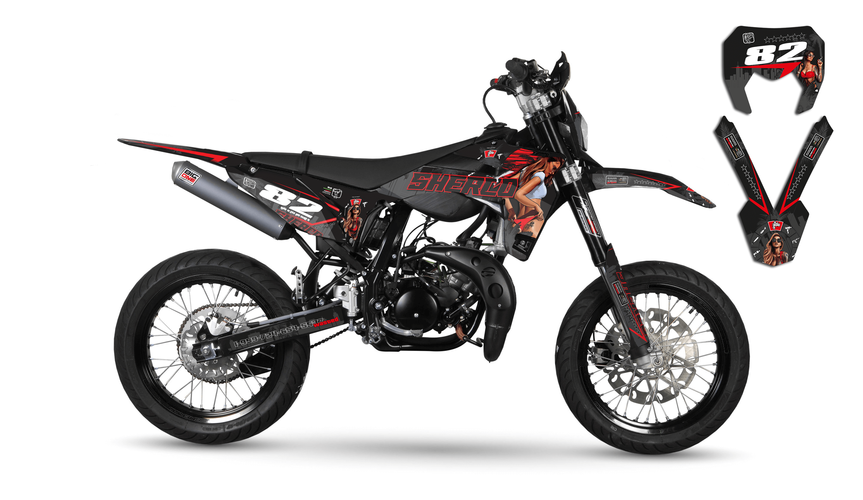 Kit déco Sherco 50cc 2016-2018 GTA SHERCO / HRD