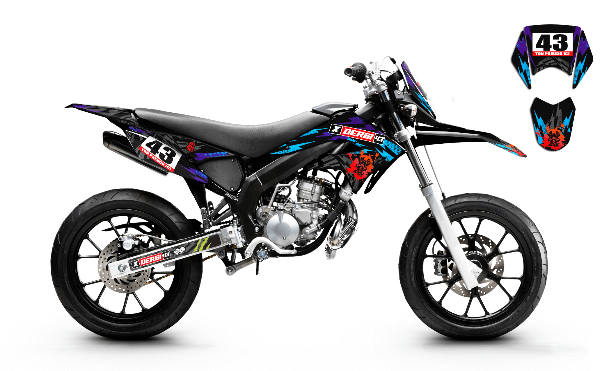 Kit déco Derbi DRD X-Treme 10-18 / GILERA BLOC43 DERBI / GILERA